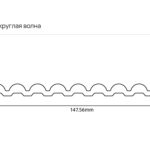 Мелкая полукруглая волна F_FA56 — чертёж сечения