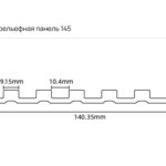 Полнотелая рельефная панель 145 F_RT029 — чертёж сечения